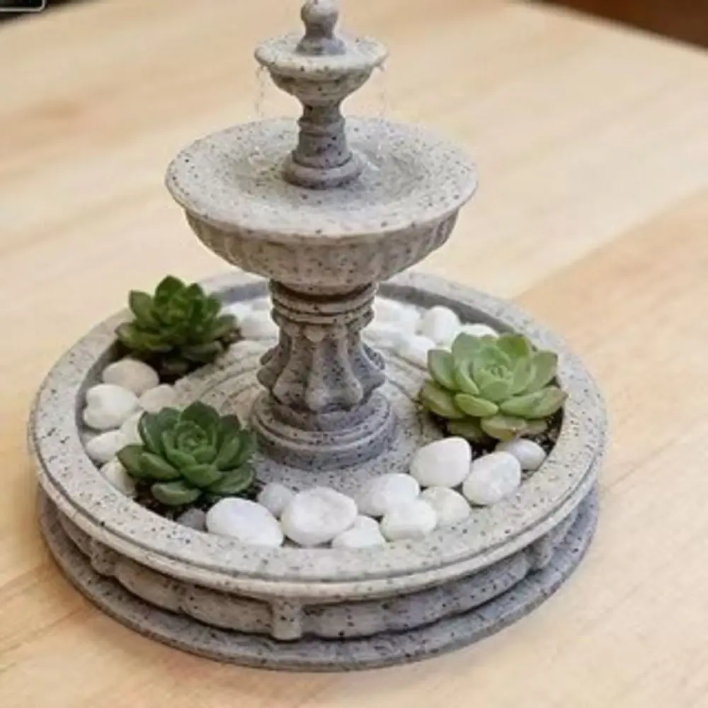 Indoor Ornaments 3D Print Spray Pool Decoration Funny Multi Functional Home Decorations Model Sculpture Fountain Props Garden