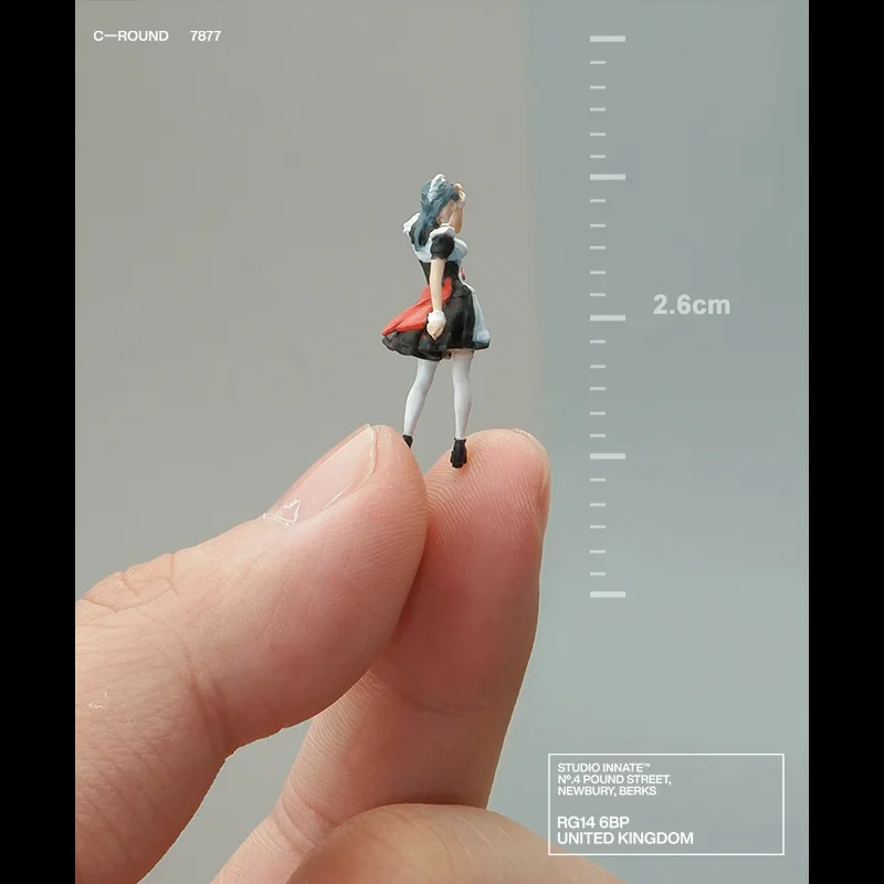 1:64 Anime Coser cameriera Mini bambola figura modello in miniatura fotografia puntelli modello di scena fai da te tavolo di sabbia paesaggio ornamento regalo
