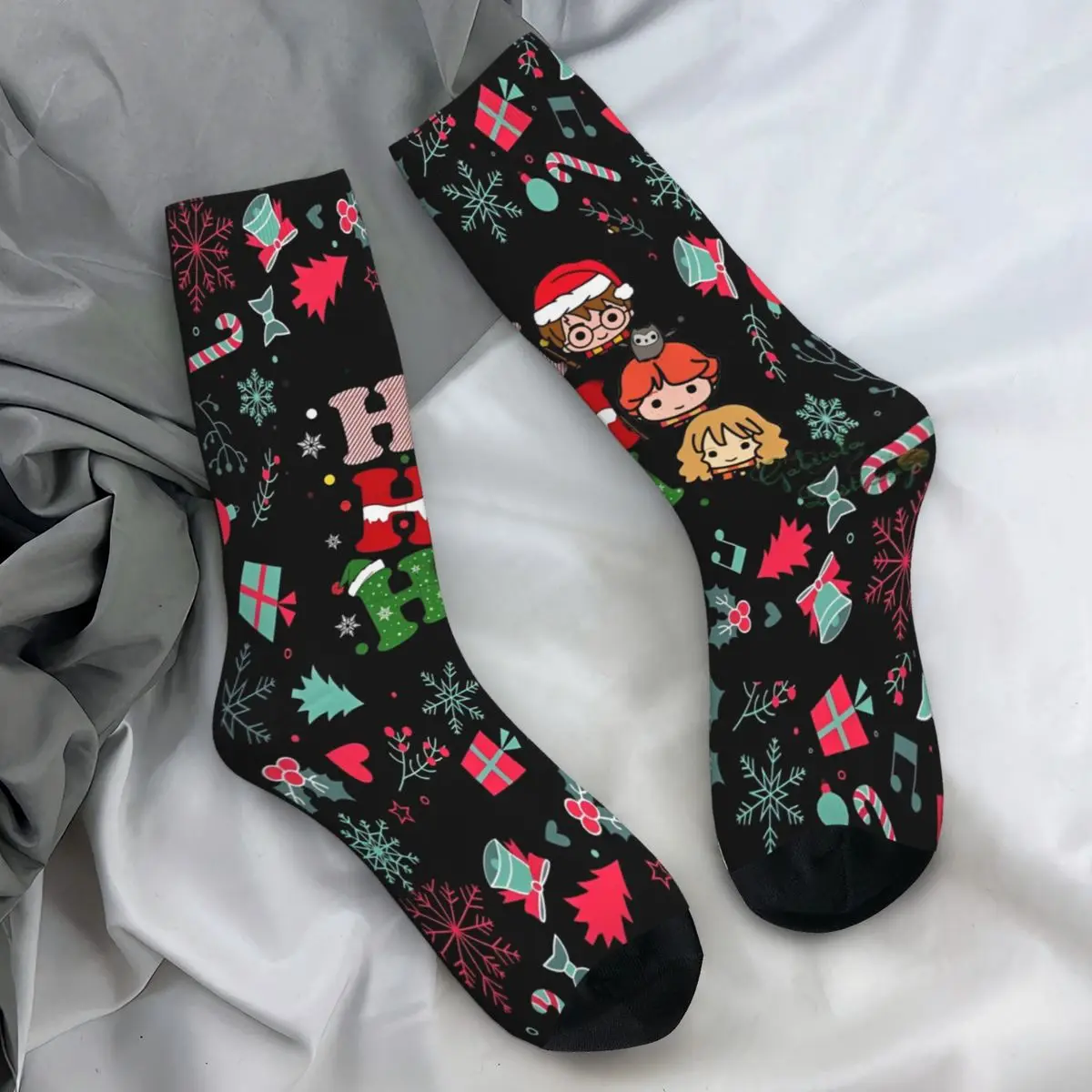 Cartoon Harryed Socks Potters Britain Fashion Stockings Winter Anti Skid Unisex Men Socks Breathable Custom Running Sports Socks