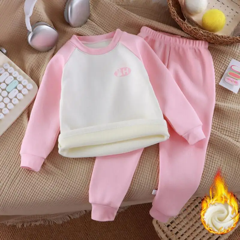 

Осенняя одежда, зимний комплект детского нижнего белья, костюм для отдыха для новорожденных девочек, осенние штаны, домашняя одежда, теплая пижама, новинка