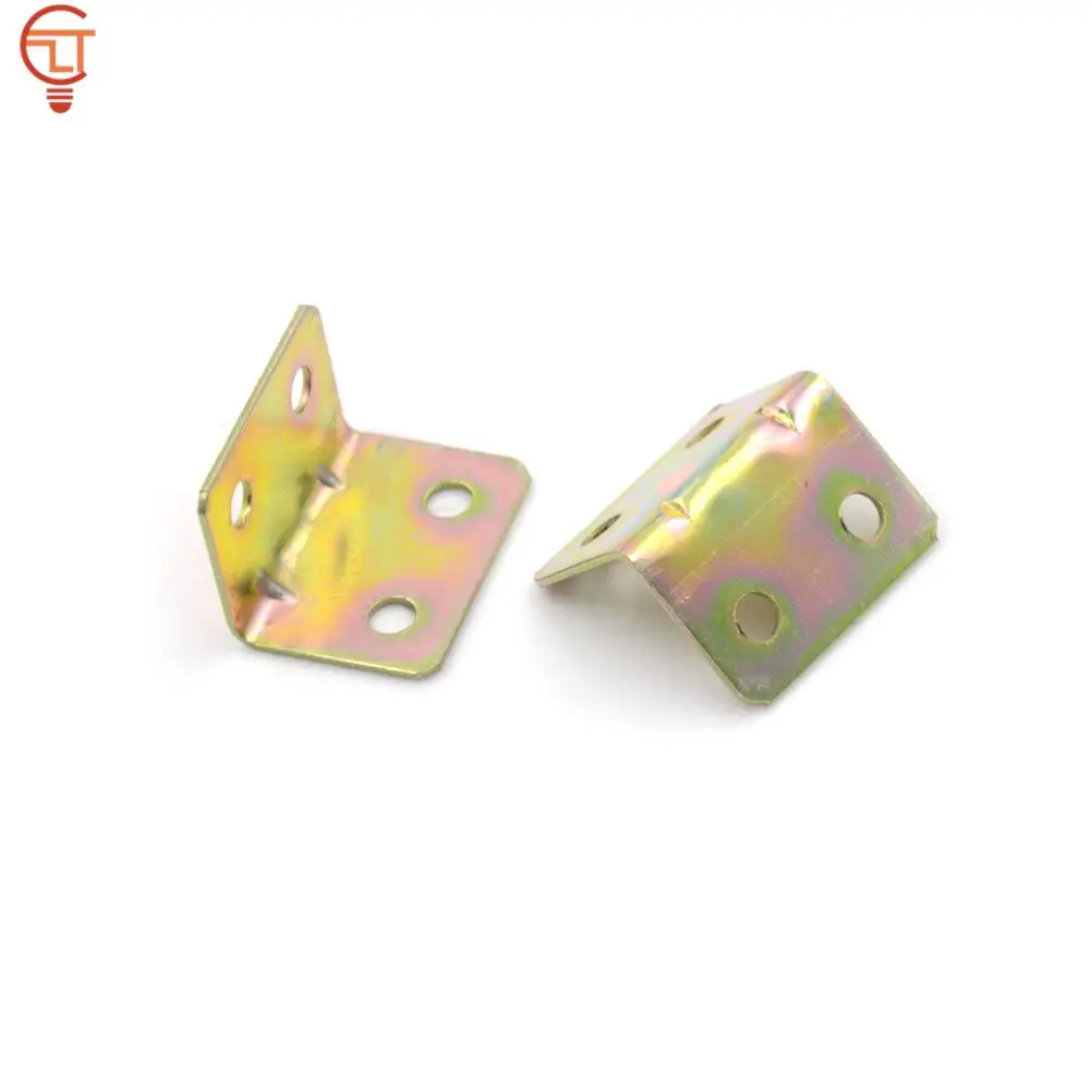 10 pezzi 29*20*4mm supporto per mensola ad angolo retto in metallo a 90 gradi 4 fori