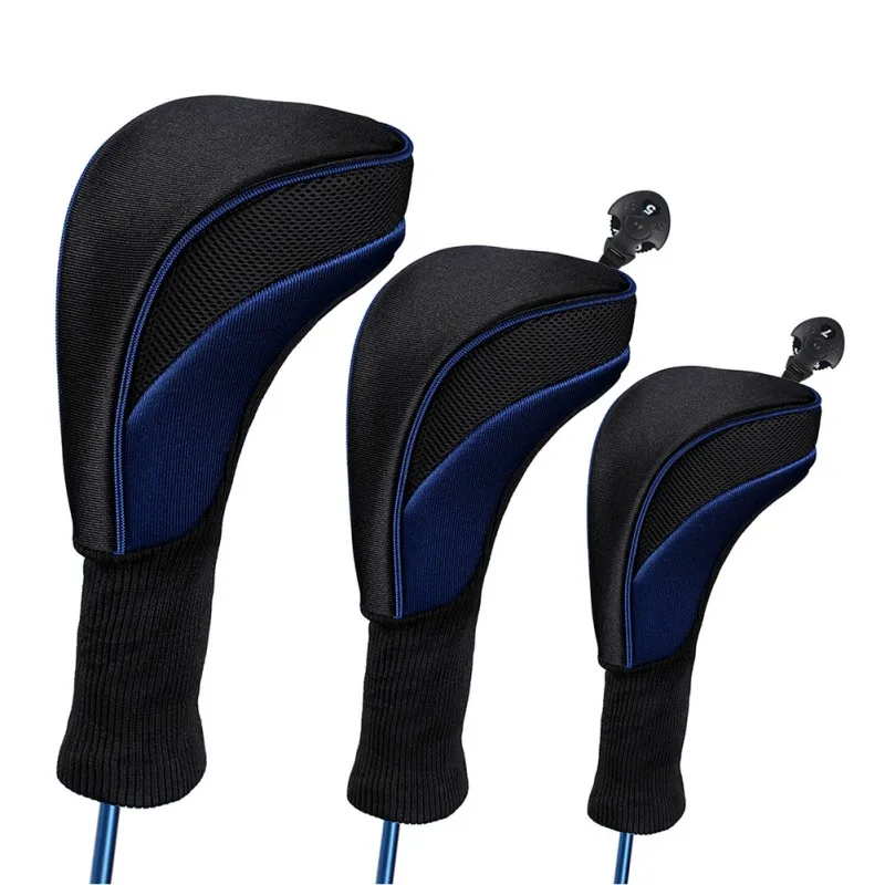 3pcs Set Golf Head Covers Driver Fairway Wood Headcovers For Golf Club Rods Head Protectors Golfs Clubs Holder