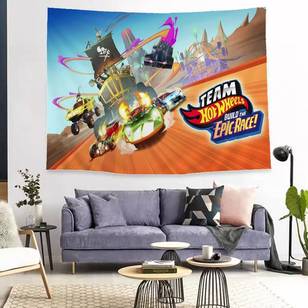 Cartoon Hot Wheels Toy Colorful Tapestry Wall Hanging Bohemian Wall Tapestries Mandala Wall Hanging Sheets