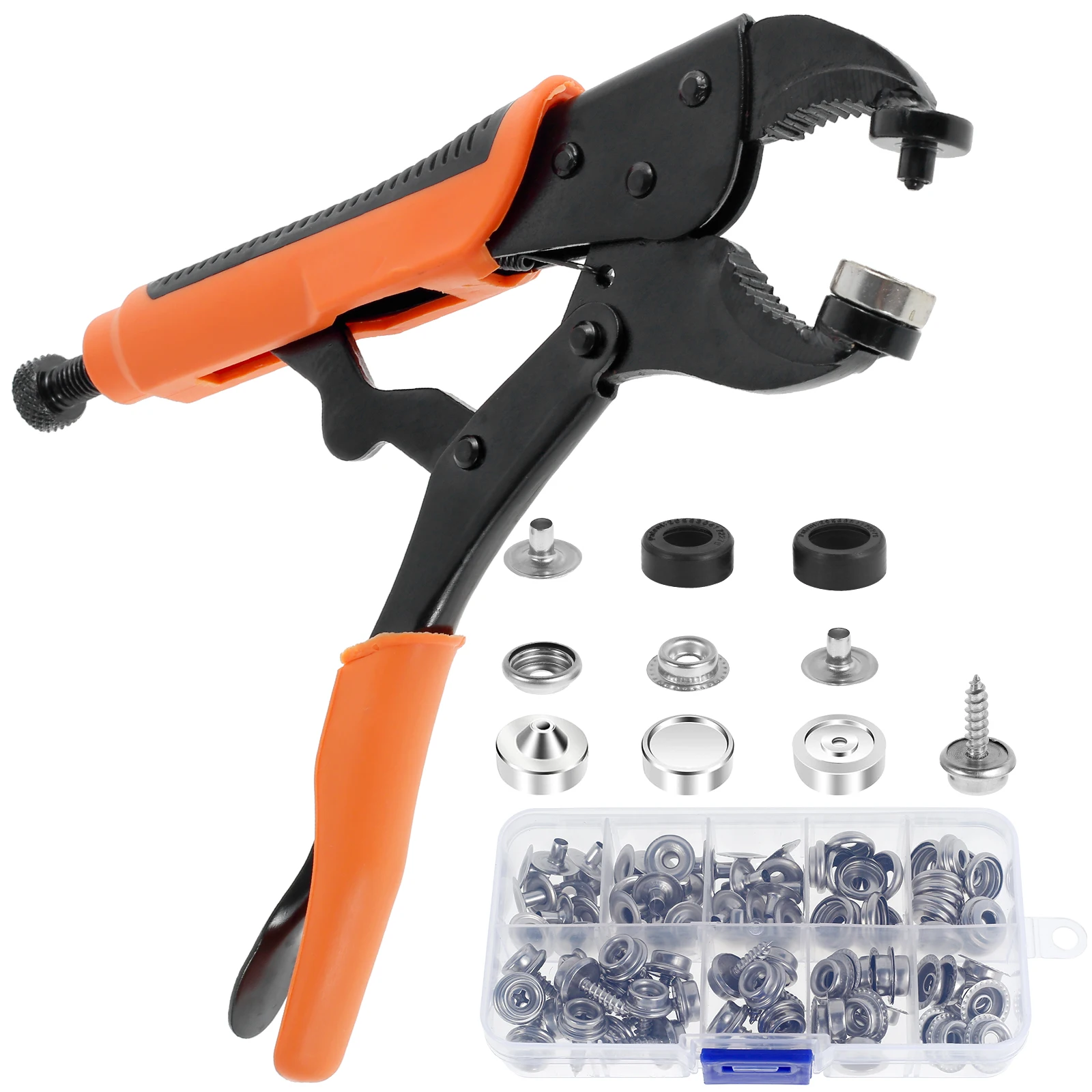 Snap Button Kit Duty Snap Fasteners Tool Adjustable Snap Setter Tool for Boat Cover, Replacing Metal Snaps,Repairing Boat Cover