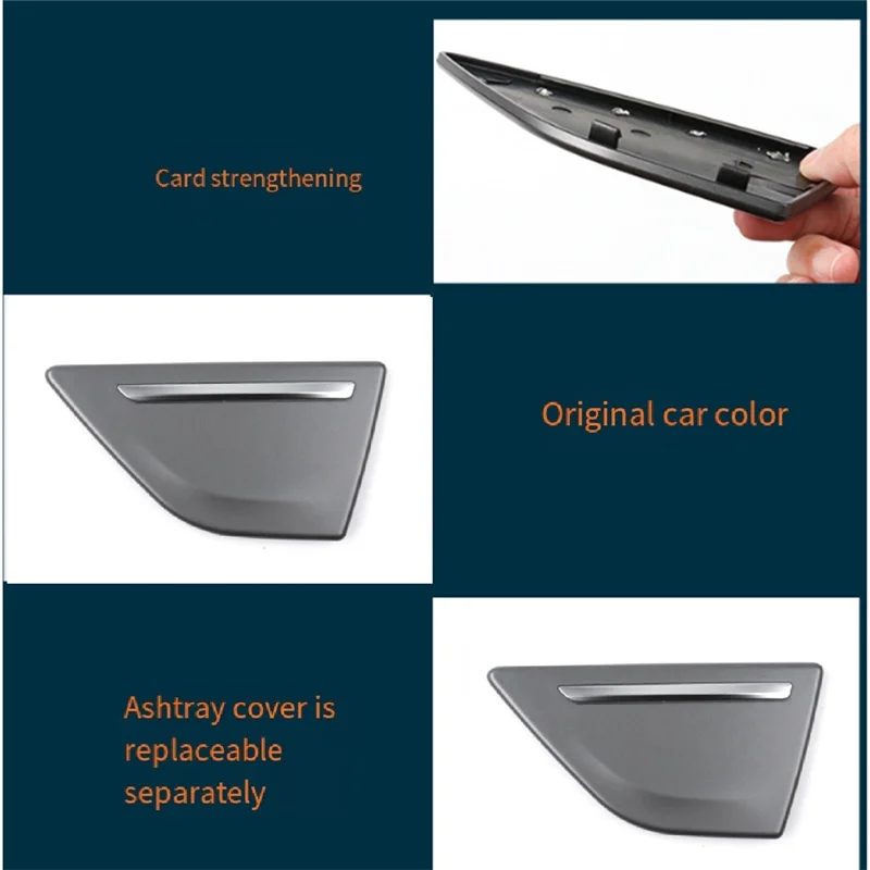 Car Interior Left Rear Door Ashtray Cover Replacement for BMW 7 Series G11 G12 730Li 740Li 750Li 760Li 2016-2022 Grey