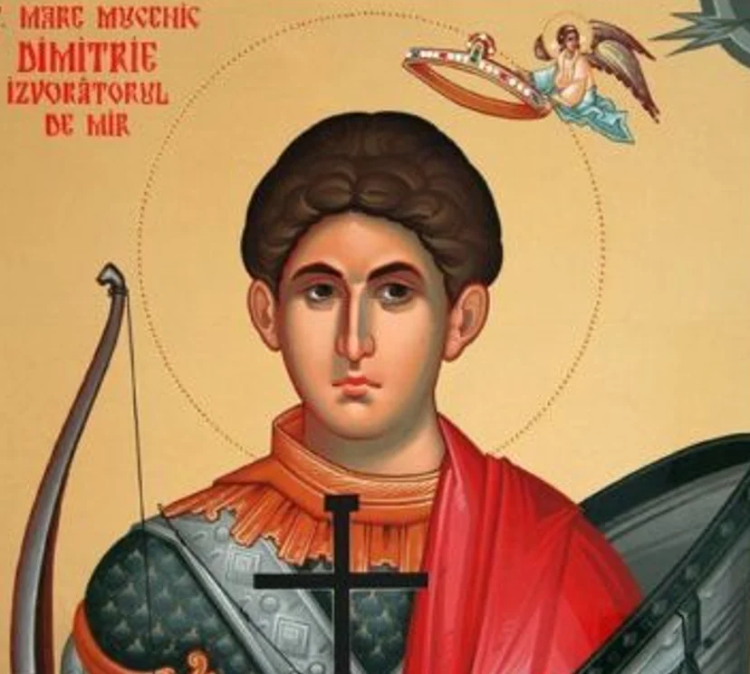 Św. Liliosa z cordoby wschodni archanioł Michael Saint Demetrios z Thessaloniki ortodoksyjny bizantyjski ikona płótno dekoracje ścienne