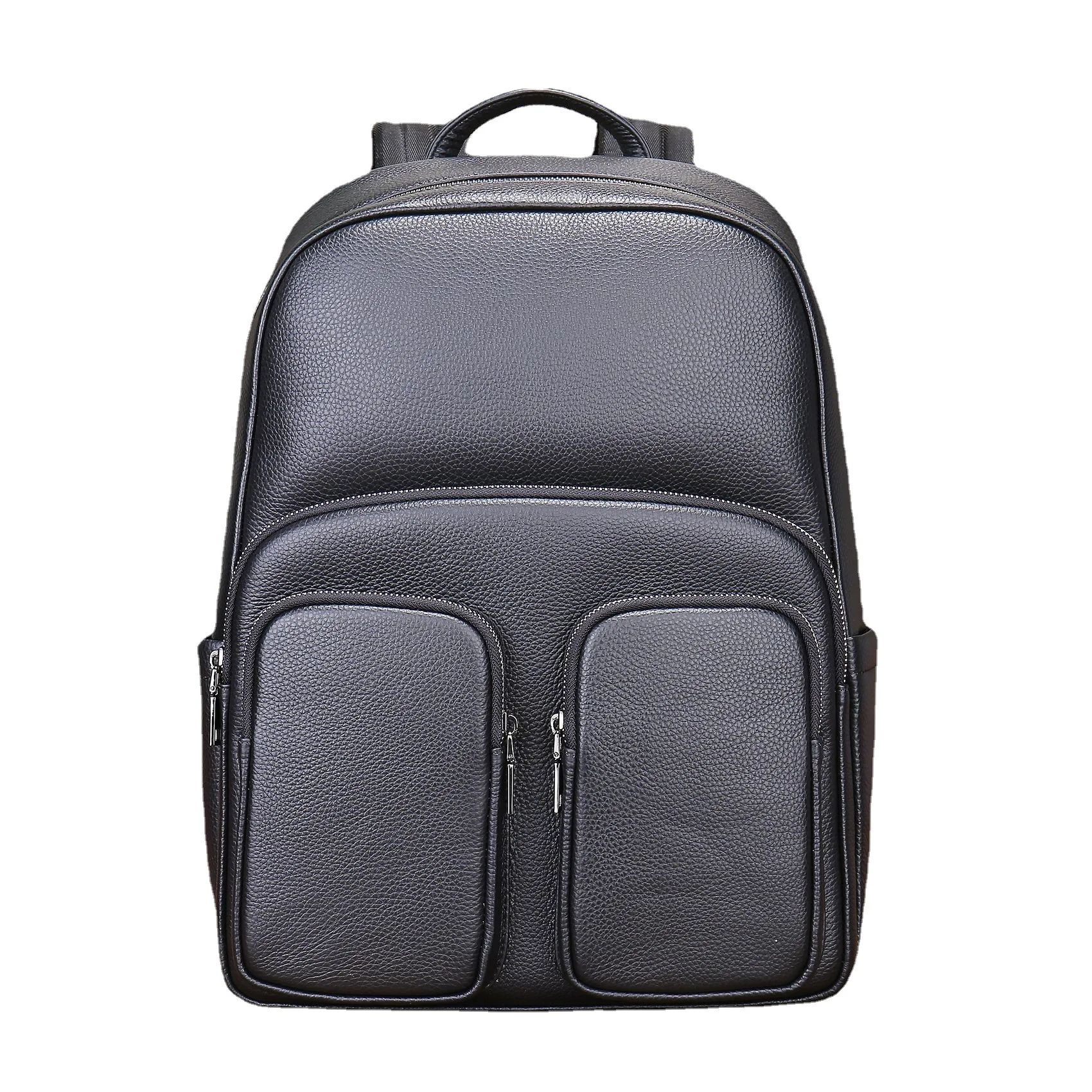 2024 New Brand Genuine Leather Men Backpacks Fashion Real Natural Leather Student Backpack Boy Luxury Business Laptop School Bag