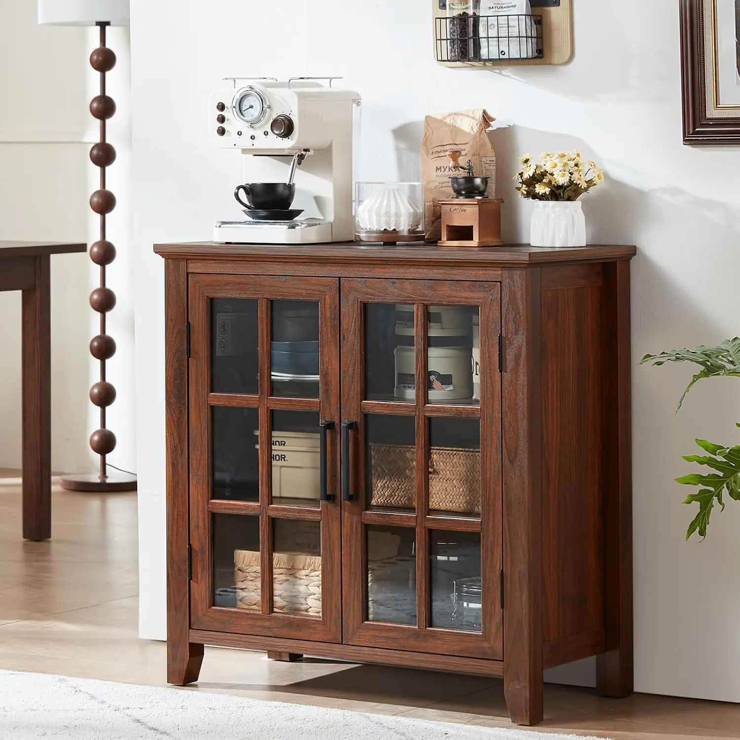 Large Sideboard Buffet Cabinet with Storage, 32