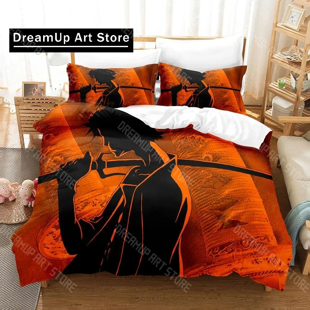 

3D Print Anime Samurai Champloo Bedding Set Anime Duvet Cover Double Twin Full Queen King Adult Kids Bedclothes Quilt Cover
