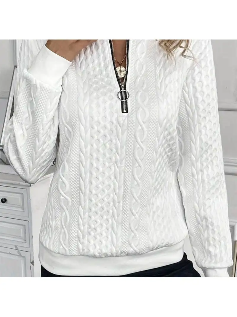 캐주얼 지퍼 여성용 풀오버 스웨트셔츠 로우 웨이스트 오트 팬츠 00% 원단 기타 브랜드 등록 상표 없음 2025 가을