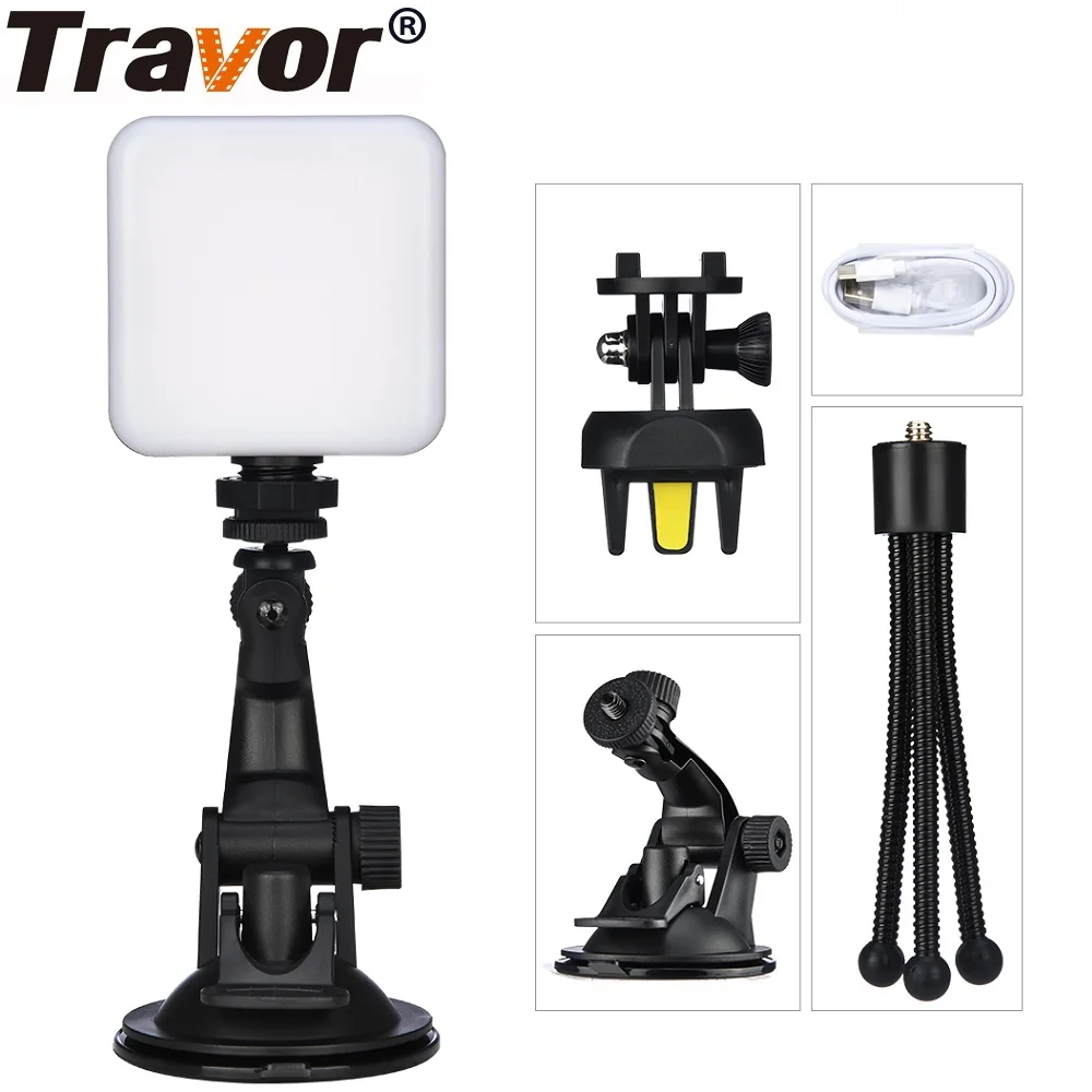 Travor LED Video Light Portable Photography Light Dimmable 2500K 6500K Panel Light for Studio Video Photo Mini Pocket Soft Light