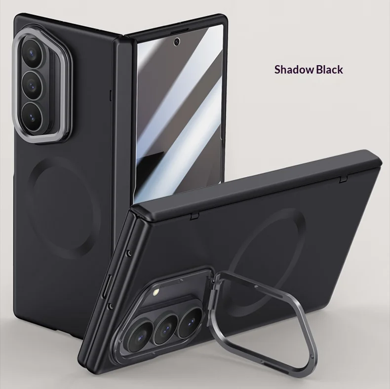 

PC material Metal lens bracket Cover For Samsung Galaxy Z Fold7 Fold6 Magnetic charging screen protect shockproof phone Case