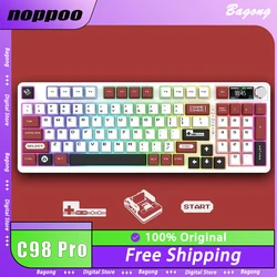 NOPPOO C98 Pro Mechanical Keyboard Kit Custom Screen Multifunctional Knob Three Mode Gaming Keyboard Hot Swap RGB Pc Gamer Gift