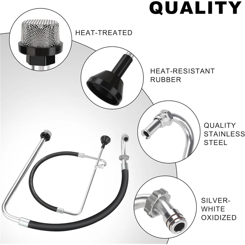 Conjuntos de mangueira de sucção e linha de refluxo de aço inoxidável A76X-Hromee, pulverizador de tinta mal ventilado-acessórios para 390 395 490 495 595 695