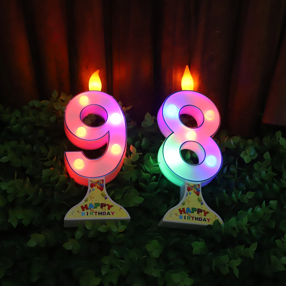 結婚披露宴、誕生日ケーキの装飾、休日の家のバーの装飾に適したデジタルキャンドル装飾ライト