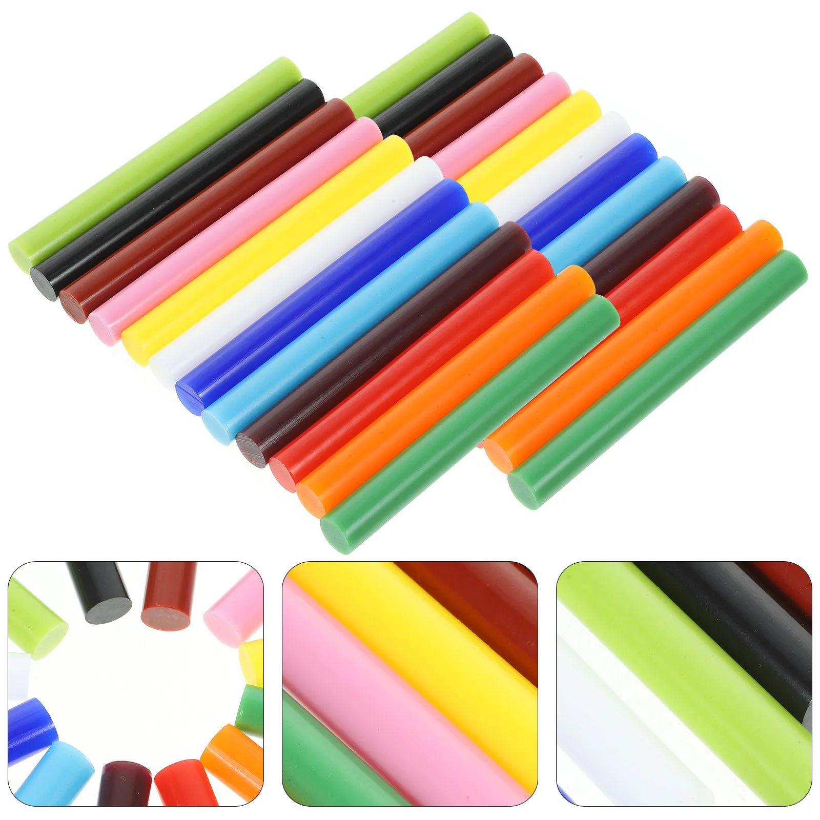 36Pcs Hot Melt Glue Sticks Colored Strong Adhesive DIY Crafting Heat Melting Glue Rods for Repair Sealing Handmade Projects