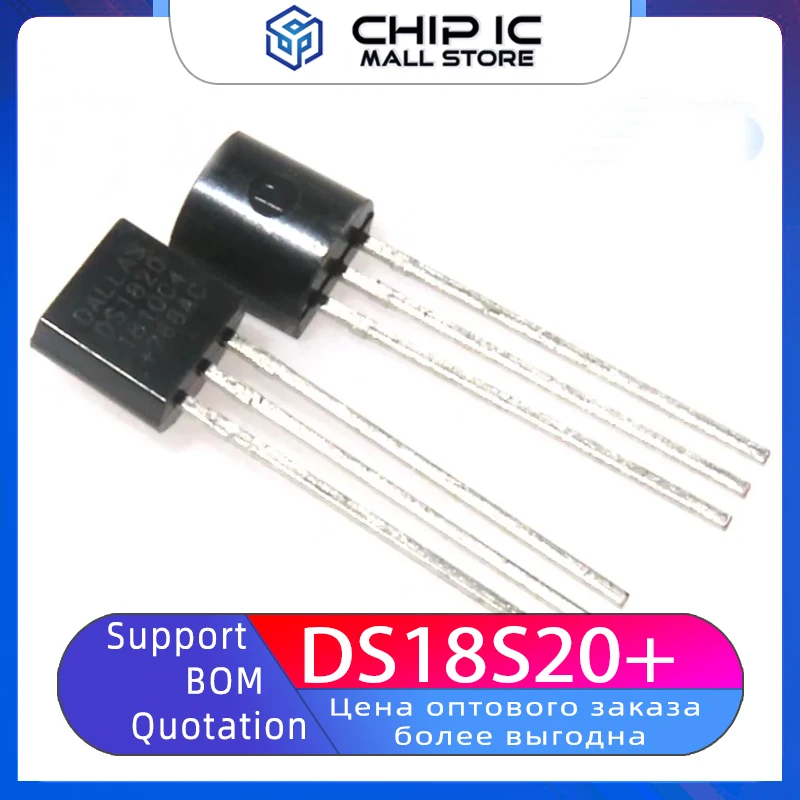 DS18S20+ Screen Printing DS1820 DS18S20 Temperature Sensor TO-92 Plug-in New Original Stock