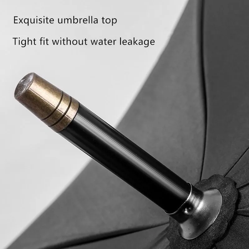 For Rolls-royce Mercedes-benz Black Vinyl Business Luxury Car Umbrella Same Style Solid Wood Long Handle Umbrella