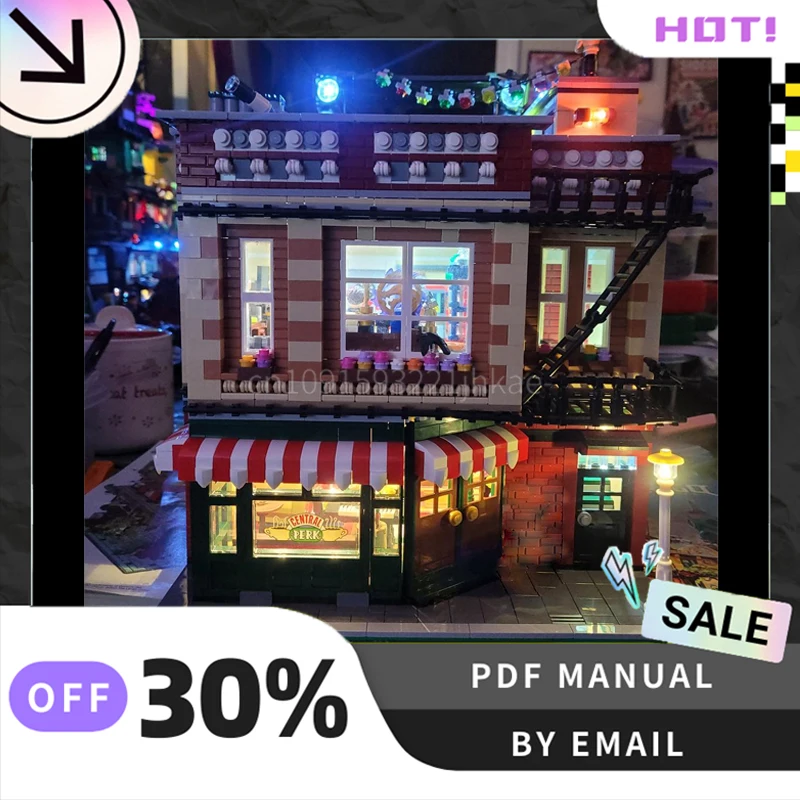 [4294PCS] Customized MOC Central Perk Creative Building Blocks Set STEM Educational Toys Construction Model Kit Birthday Gifts