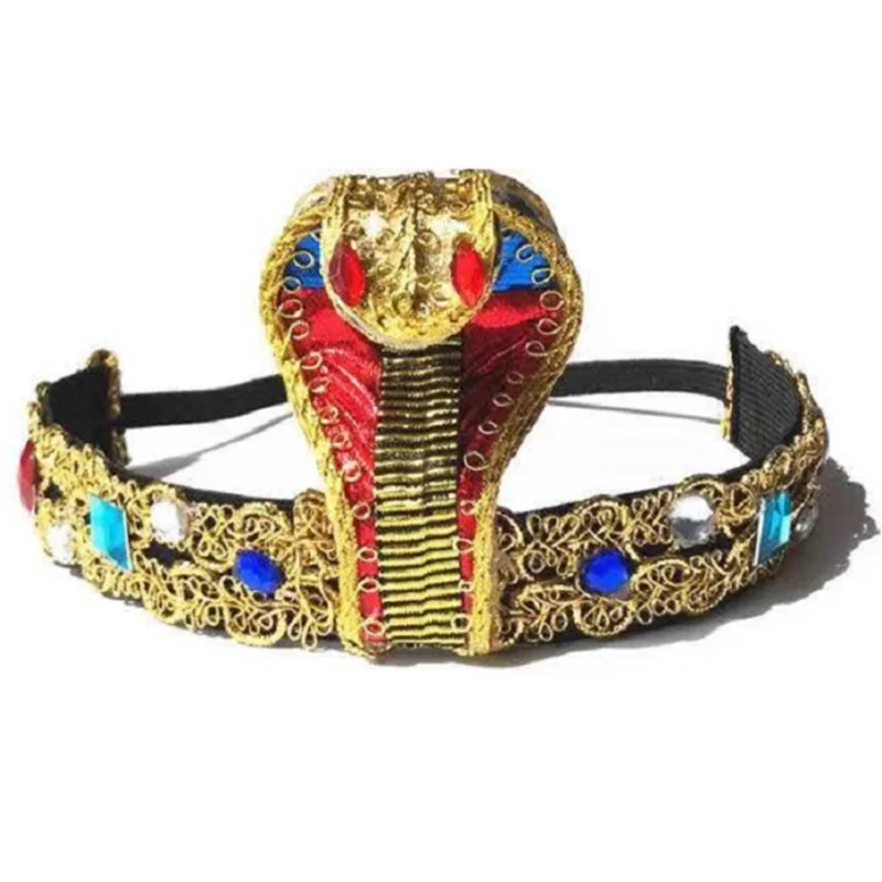 Egypt Queen Snake Shape Headdress Egyptian Punk Hairband Halloween Snake Headdress for Wedding Event Prom Festival Ladies