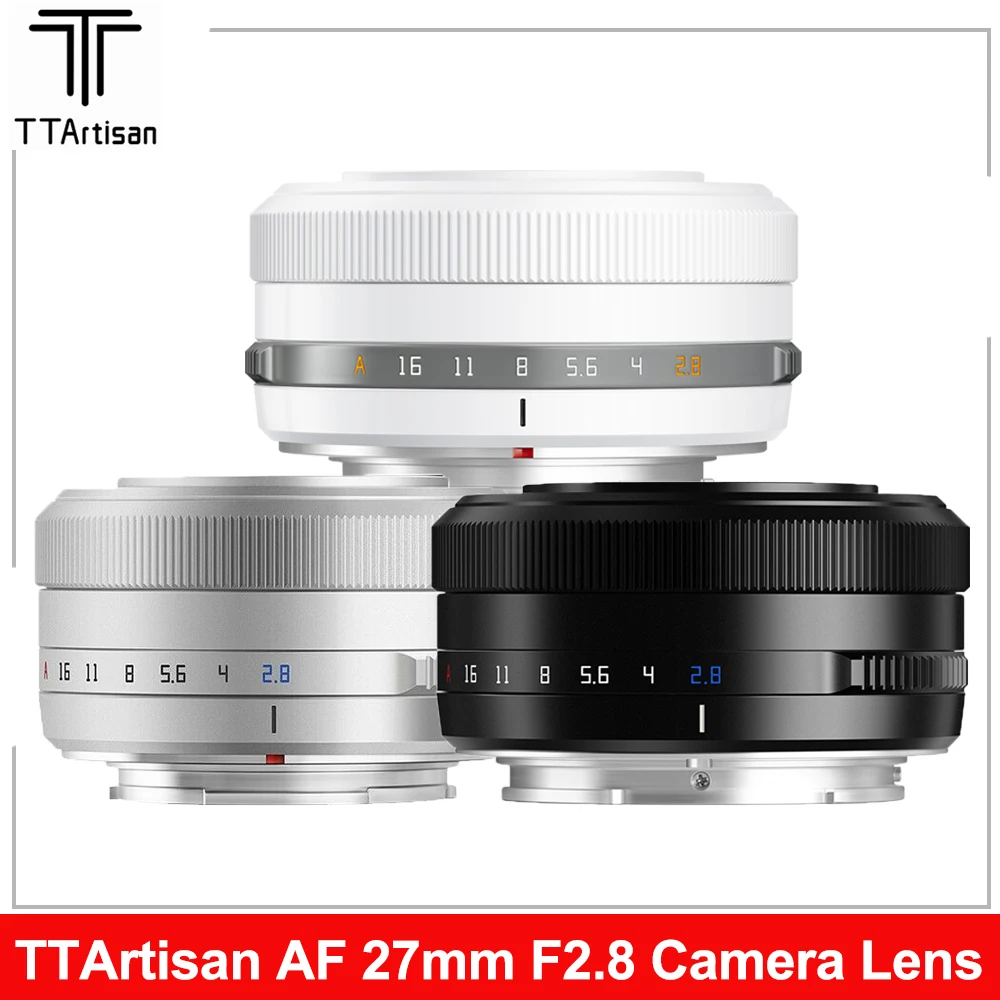 TTArtisan AF 27mm F2.8 Camera Lens Auto Focus for Fuji X Fujifilm XF Sony E Nikon Z Mount STM APS-C Eye perception For XA7 XT100
