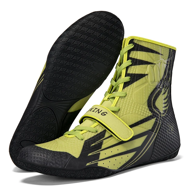 

Classic Brand New Luxury Competition Spor Gym Training Shoe Comfortable Boxing Fighting Boots Big Size Fighting Shoe 38-49