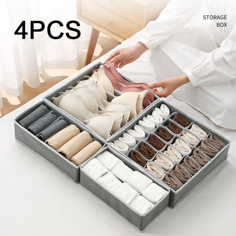 

Organizer For Underwear Socks Bra Pants Scarf Tie Storage Box Wardrobe Drawer Organizers Foldable Case For Underwear Organizer