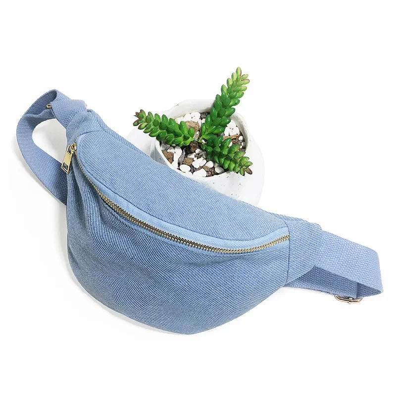 

Unisex Denim Crossbody Bag - Adjustable Waist to Shoulder Strap for Outdoor Hiking & Urban Commute, Breathable Cotton Chest Pack