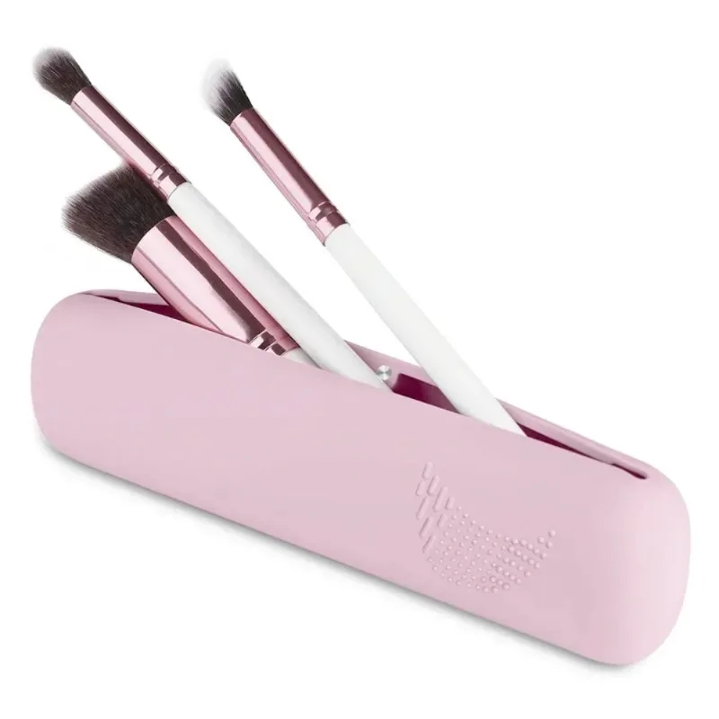 1PCS New Silicone Makeup Brush Storage Bag Waterproof Makeup Brush Travel Holder Portable Cosmetic Bag Multipurpose Makeup Tools