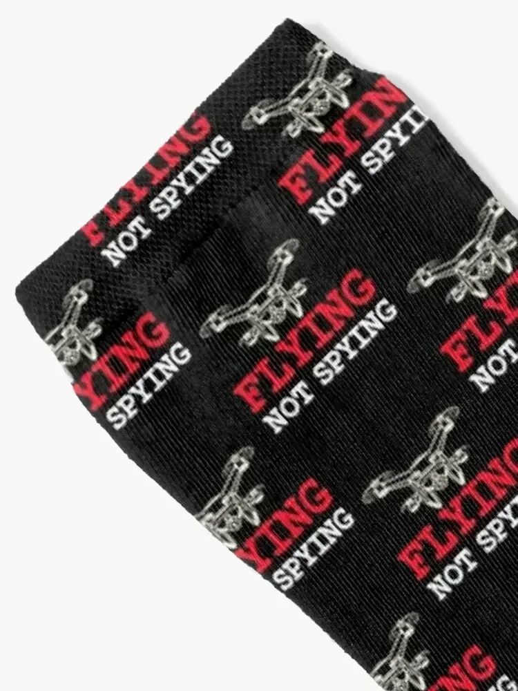 Funny Drone - flying not spying - gift for who lover Drone Socks heated with print anti-slip Socks Male Women's