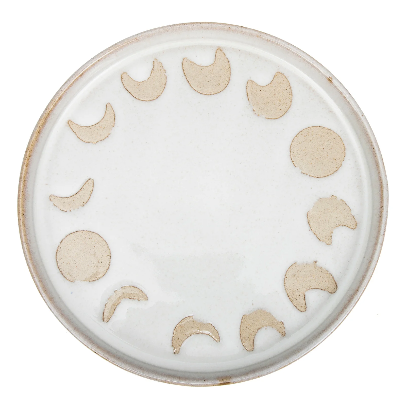 

Retro Ceramic Plate Round Design Smooth Surface Dinner Plates for Family Reunions Birthday Parties Salad Storage Container