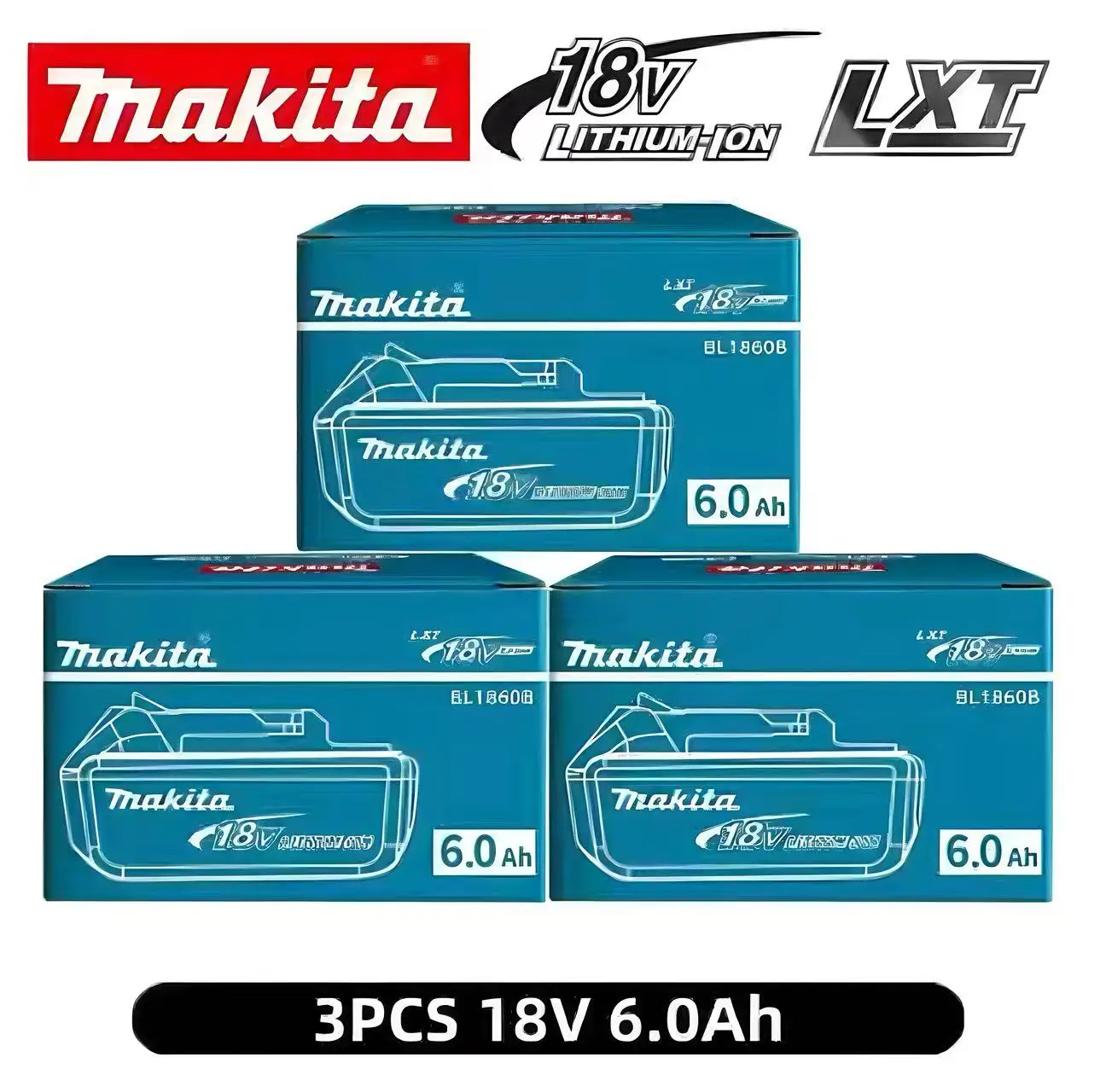 100% originele Makita accu, 18V gereedschap Lithium accu 6Ah/5Ah 9Ah voor Makita DTW700 DDF487 DTD173 DGA404 HR140D DJV182