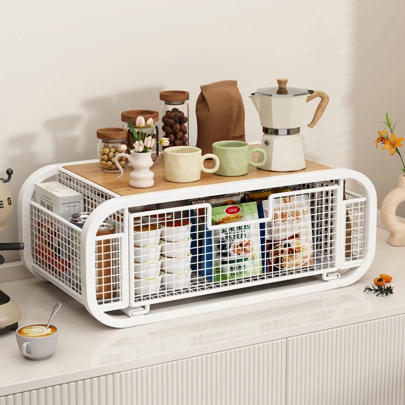 Desktop Multi-Functional Organizer Rack Kitchen Cupboard Drawer Style Cupboard Storage Shelf Office Printer Copier Storage Rack