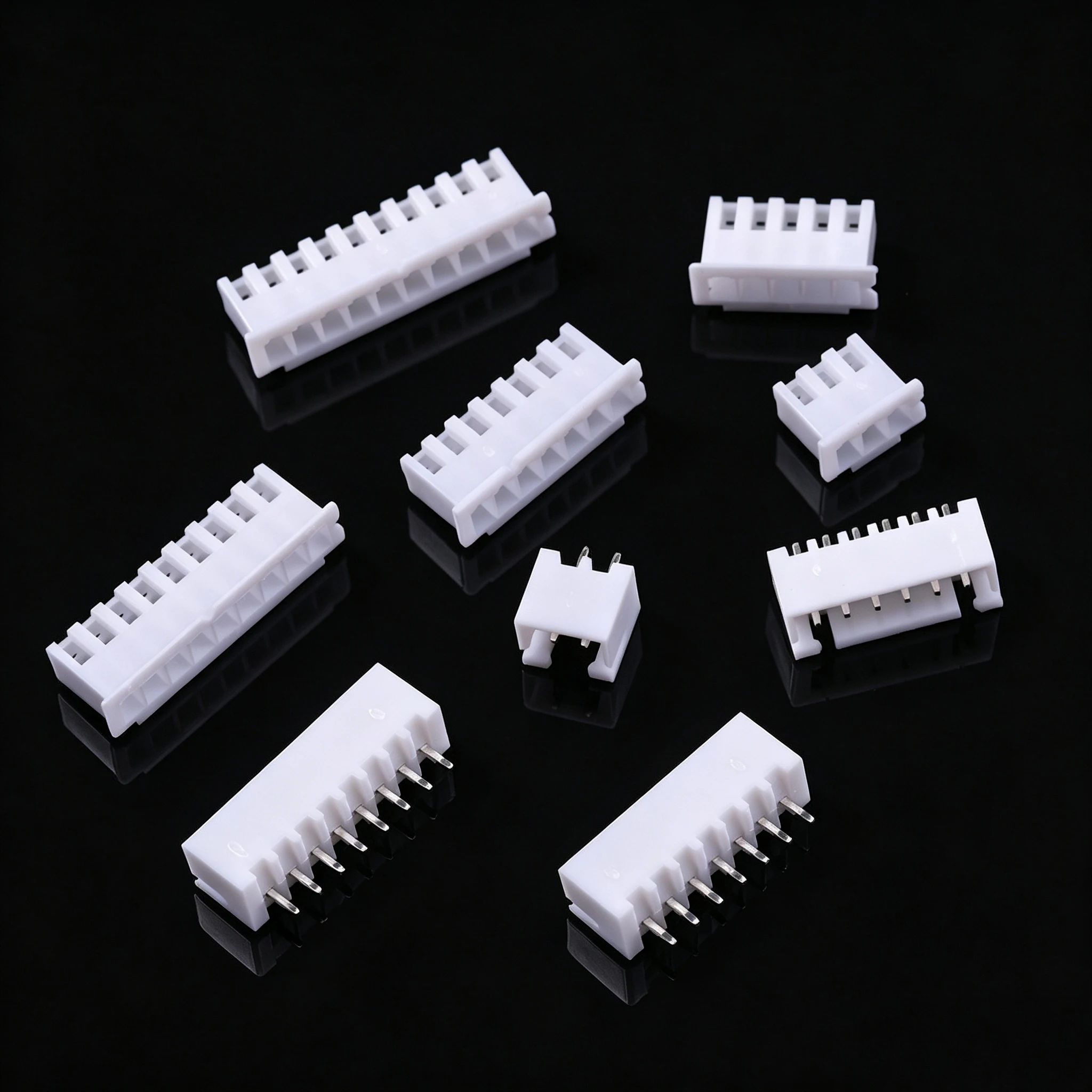 50Pcs JST XH2.54 2/3/4/5 Pin Terminals Plastic Shell Male Plug + Female Socket Wire Connector XH 2.54 2P 3P 4P 5P 6P 7P 8P9P 10P
