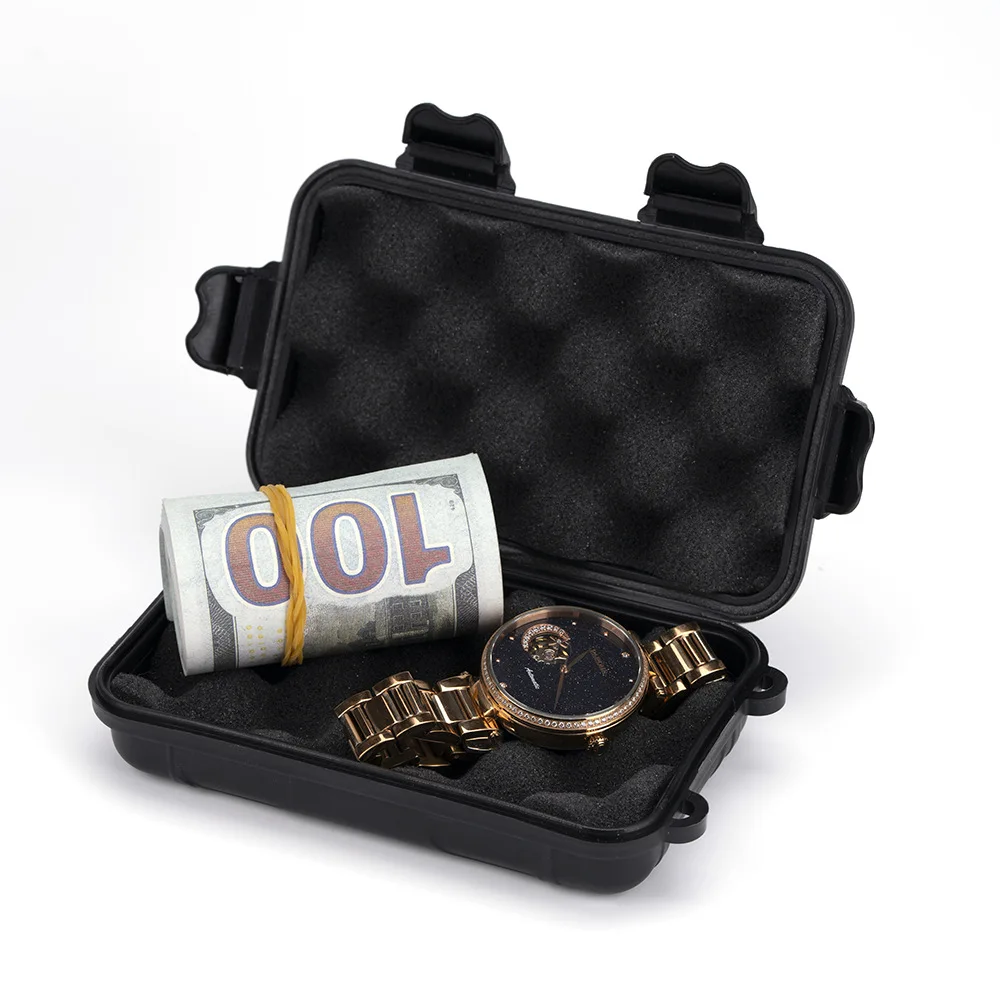 Dual Strong Magnetic Waterproof Tool Box Car Portable Built-in Sponge Pad Storage Box Valuable Items Storage Box Key