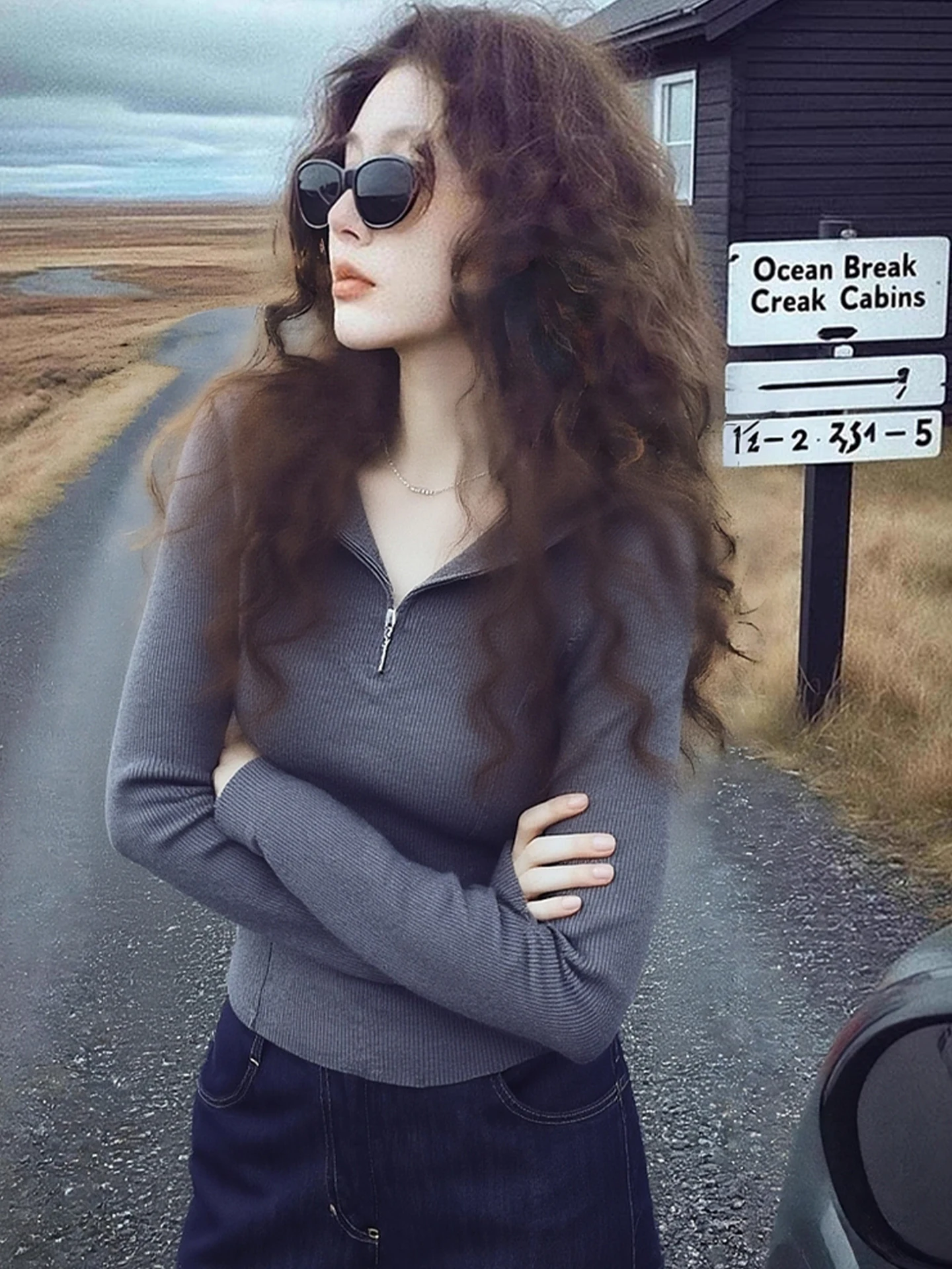 

Вязаная базовая кофта с длинным рукавом и круглым вырезом, облегающая, приятная к телу, в корейском стиле, для повседневной носки, зимний топ