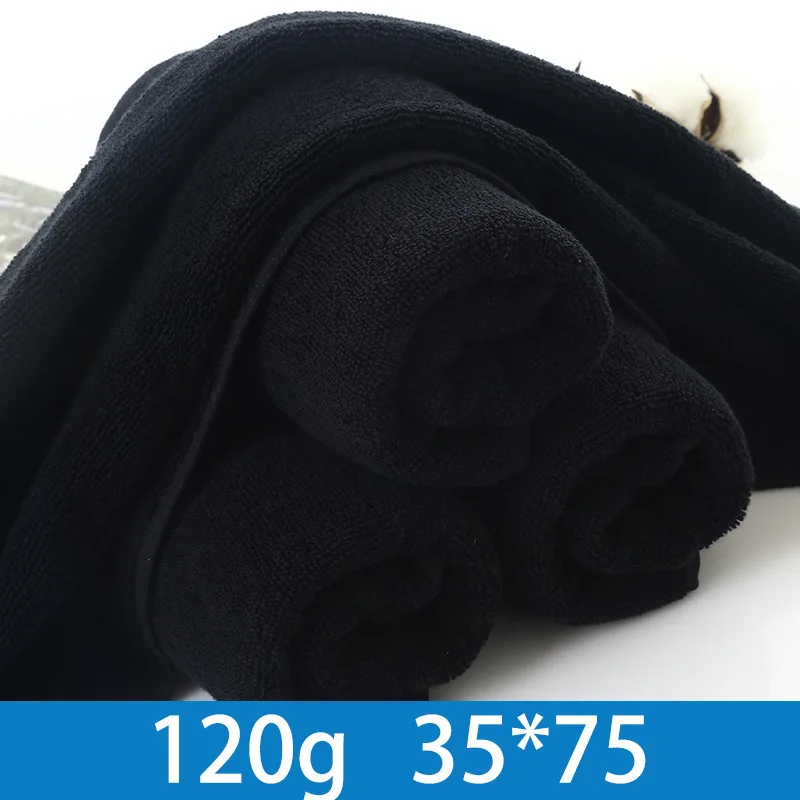 Solid Color Home Hotel Bath Towels Bath Shower Cotton Bathroom Cloth Towels SPA Club Sauna Beauty Salon Hand Towel Black