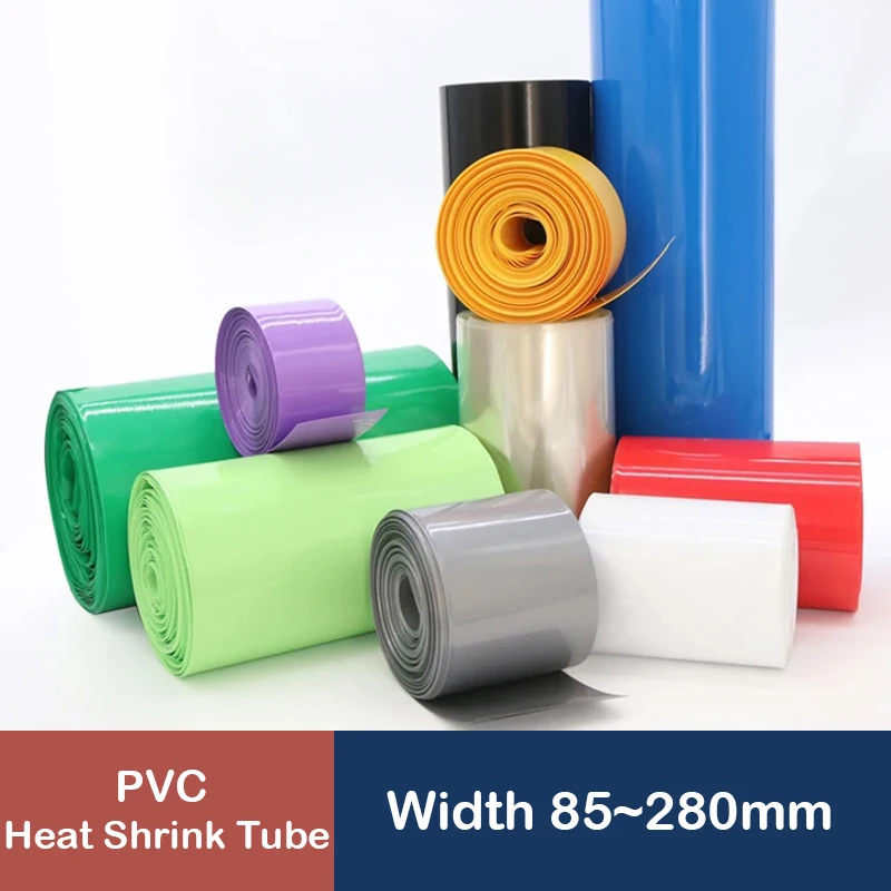 

18650Lipo battery PVC heat shrink tube width 85~280mm insulation material film wrapped sleeve