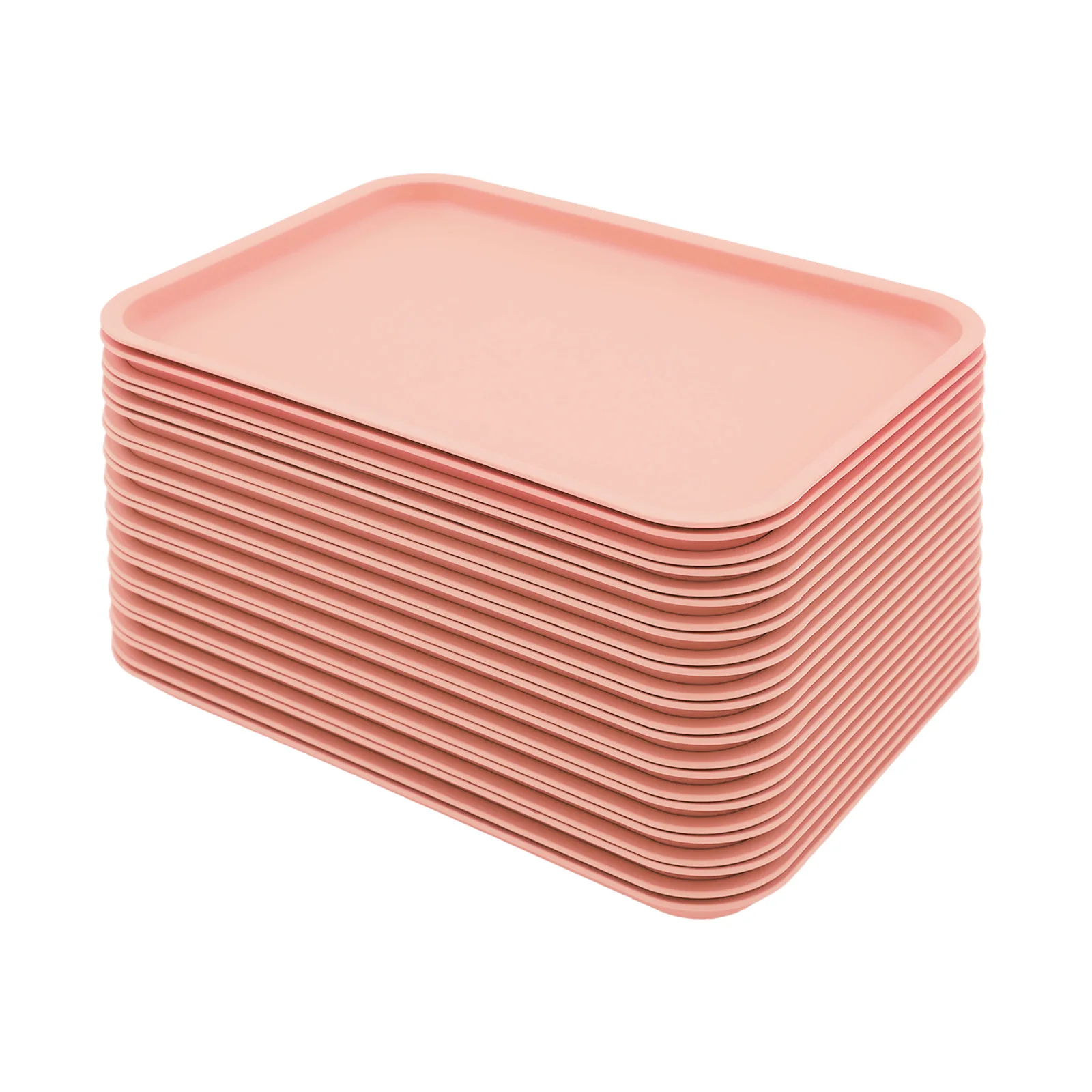 Plateau pour la restauration rapide compatible micro-ondes, lot de 24 plateaux alimentaires, assiette de service rectangulaire pour les restaurants de restauration rapide, les cantines, les cuisines