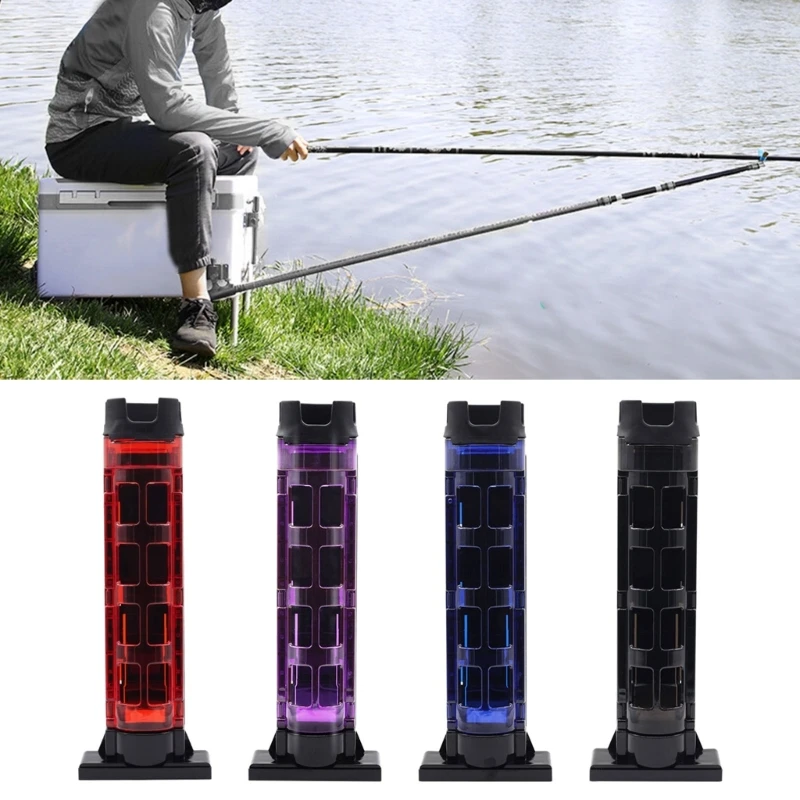 

Fishing Box Rod Holder, Adjustable Height Fishing Box Rod Support Fishing Box Rod Barrels Holder Stand Support with Base