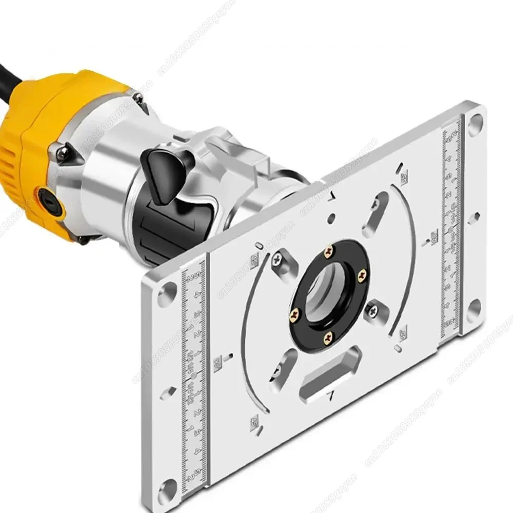Aluminium Router Tafel Inzetplaat Met 4-Ringen Trimmachine Graveren Flip Board Steken Frees Tnversion Tafel