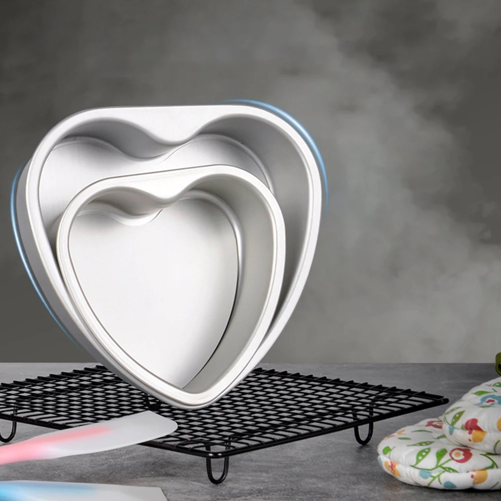 

Heart Shaped Cake Mold Thickened Aluminum Alloy Removable Bottom Nonstick Baking Pan For Diy Oven Use Heart Cake Pans