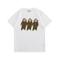 Funny Three Silly Orangutans All-match Casual Fun Breathable 100% Cotton Comfortable Solid Color Top Short Sleeve T-shirt