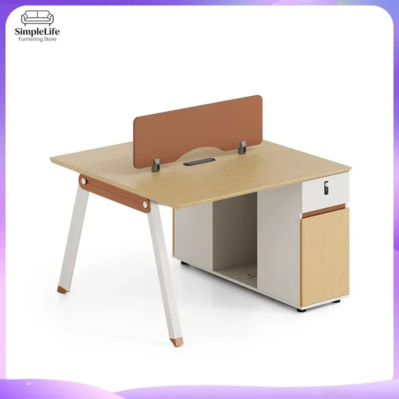 4 Person Office Desk with Partition Screens Modern L-Shaped Workstation for Call Center Home Office Ergonomic Adjustable