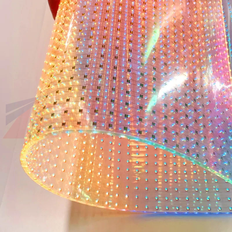 Transparent Advertising Display Screen Adhesive Video Wall Led P8 Flexible Transparent Led Screen on Glass