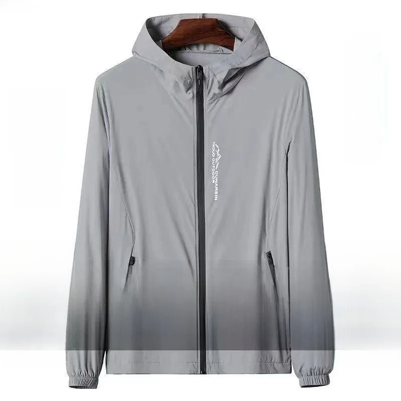 

Летняя мужская куртка из ледяного шелка: тонкая, универсальная, удобная, дышащая, с защитой от УФ-излучения, повседневная, с V-образным вырезом