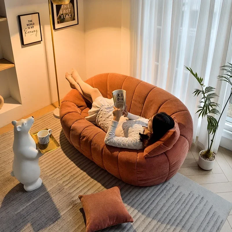 Lazy Single Double Pumpkin Sofa Chair Lammfleece Sofa