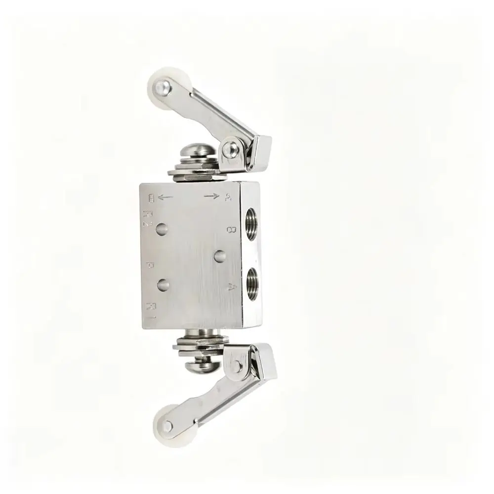 Brass nickel-plated two-way roller mechanical valve pneumatic switch TAC2-41PP-34C wheel head