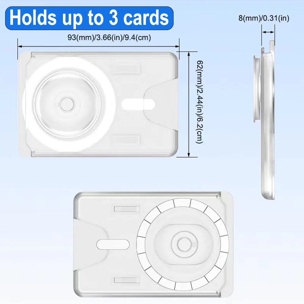 Grippopso magnetyczne etui na karty portfel uchwyt na telefon Tok stojak gniazdo etui na karty dla akcesoriów Magsafe dla IPhone Xiaomi itp. — zdjęcie 5