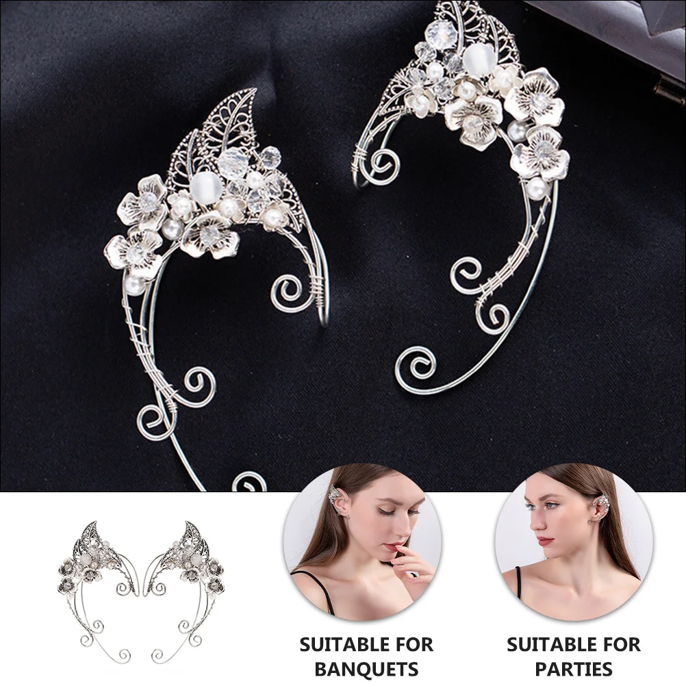 

Earrings Girls Jewelry Elves Bone Clip Copper Costume Accessories Clips